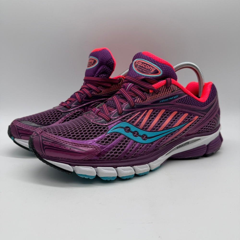 Saucony Ride 6 Running Shoes Womens 10.5 Purple Pink PowerGrid 10200-5